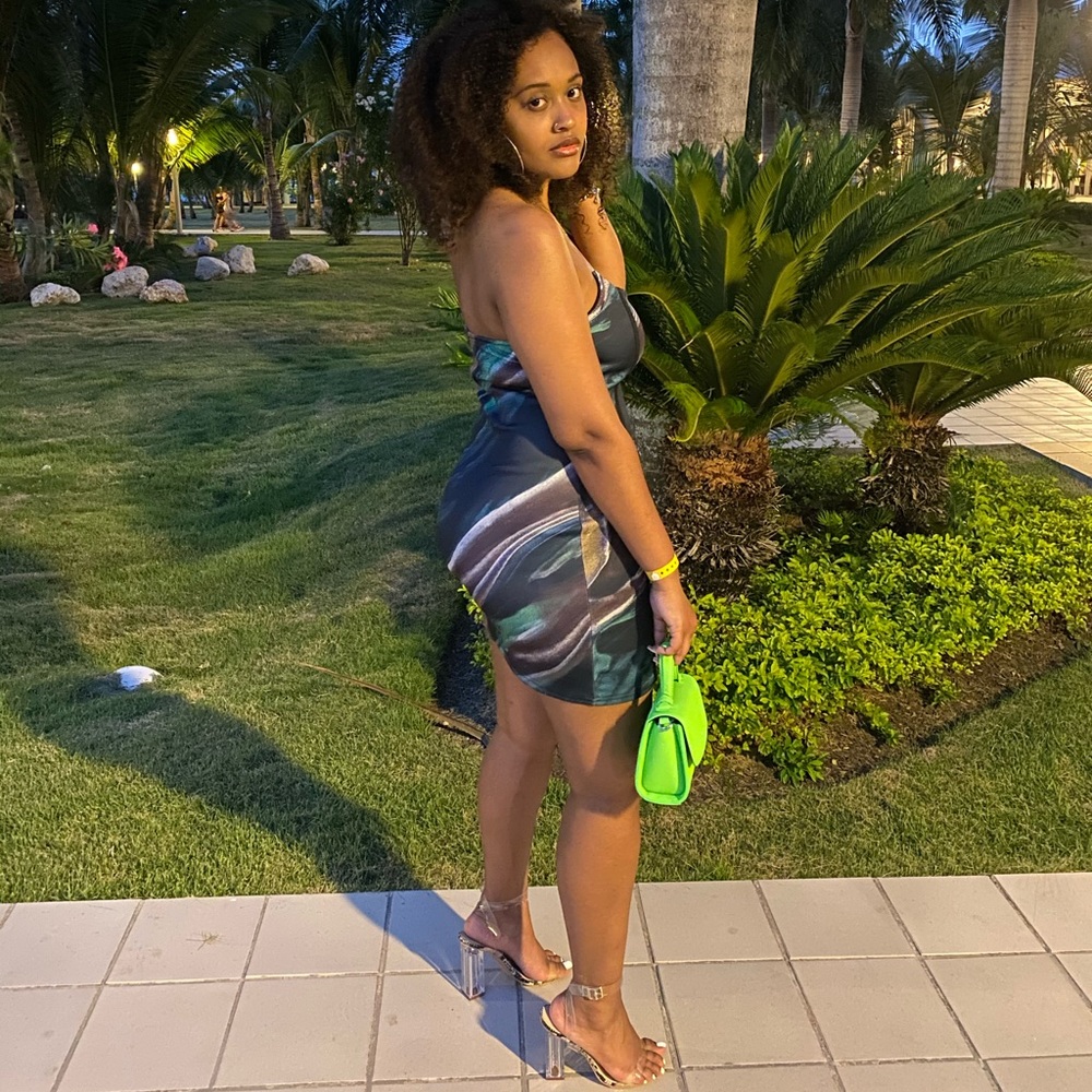 Pretty Little Thing Snake Clear Block Heel Sandal - image 3